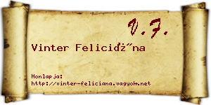 Vinter Feliciána névjegykártya